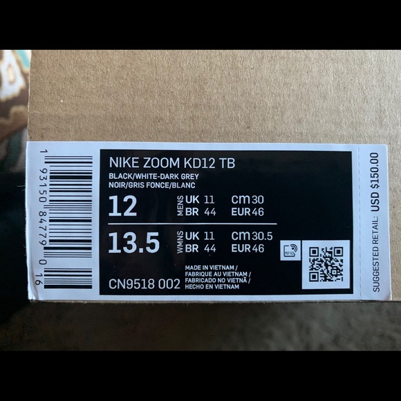 Nike KD 12 Team Black - Picture 7 of 7